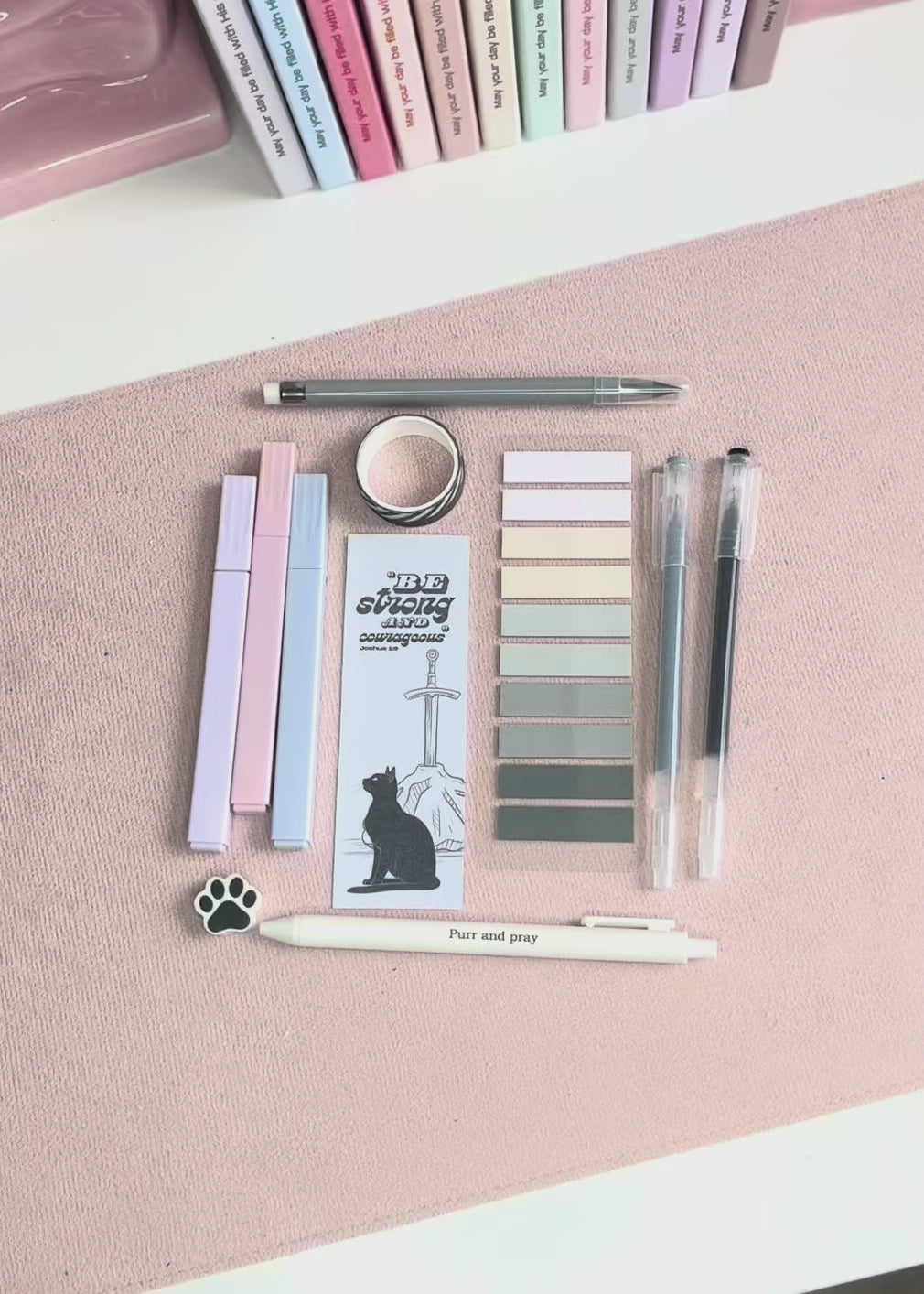 Ash Gray Christian Stationery Set for Bible Journaling