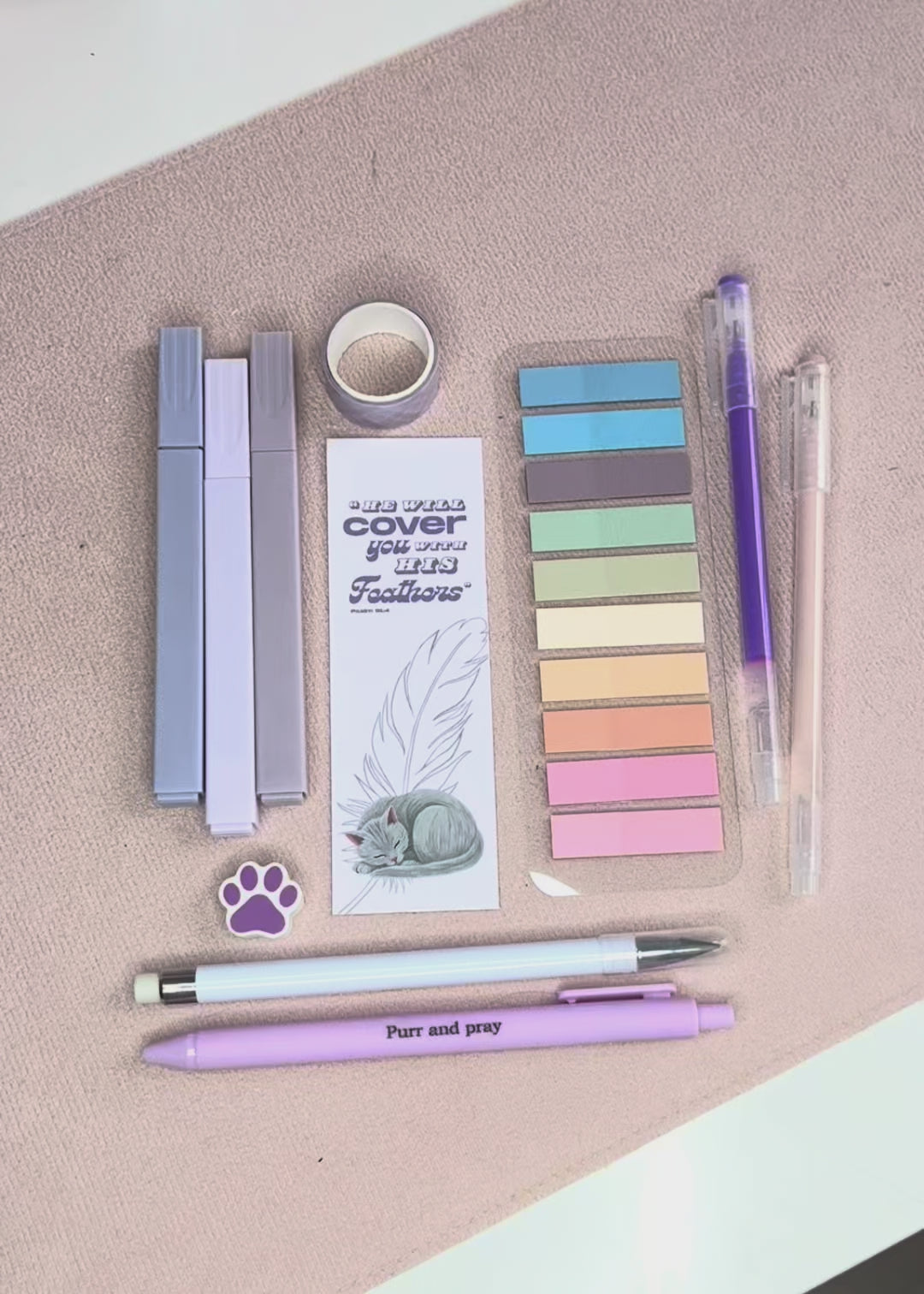 Lavender Sky Christian Stationery Set for Bible Journaling