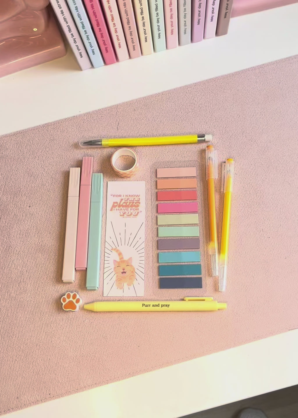 Peach Glow Christian Stationery Set for Bible Journaling