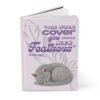 A5-christian-journal-front-cover-bible-verse-gray-cat-lavender Gray Cat Christian Gift Set – Bible Journal, Stationery & Stickers