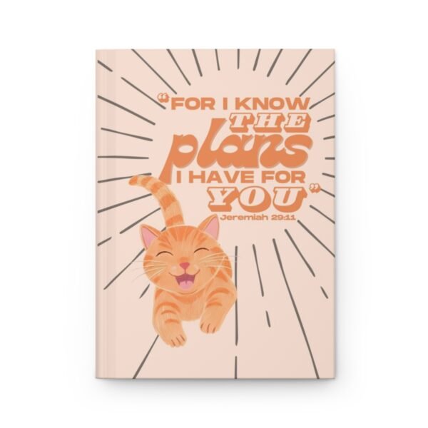 a5-christian-journal-front-cover-bible-verse-flat-orange-tabby-cat-orange Orange Cat Christian Gift Set – Bible Journal, Stationery & Stickers